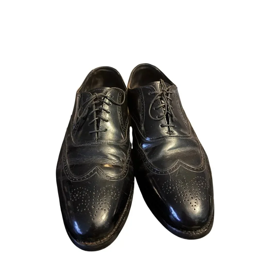 Florsheim Imperial Black Leather Wingtip Oxford Dress Shoes Size 13 D Read